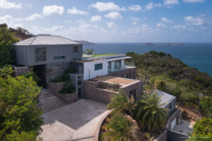Modern villa exterior with ocean view from hillside, Villa Felicita